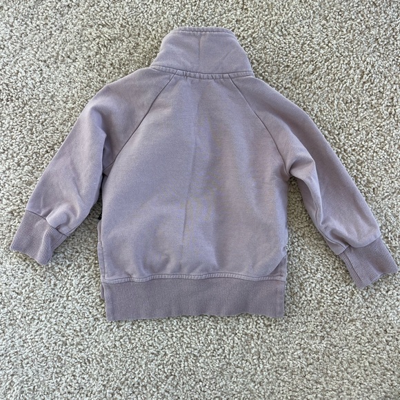 Little Bipsy Taupe half zip pullover 6-12mo - Picture 2 of 2